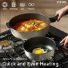 imageCAROTE 10 INCH Nonstick Frying Pans with Lid Deep Skillet Saute Pan with Lid Healthy NonToxic Pan Compatible with All Stovetops