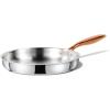 imageCAROTE 10quot TriPly Stainless Steel Deep Frying Pan with Lid NonToxic Saute Pan Oven Safe Induction Ceramic and Gas Cooktops Compatible SliverSliver