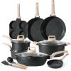 imageCAROTE 14 Pcs Pots and Pans Set NonstickCookware Set Kitchen Cooking Set with Utensil and Pan ProtectorsBlack