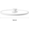 imageCAROTE 2 PCS Universal Silicone Lid for Pots Pans and Skillets Pot Lid With Heat Resistant Silicone Rim and Tempered Glass White6quot7quot8quotand 95quot10quot11quotWhite