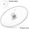 imageCAROTE 2 PCS Universal Silicone Lid for Pots Pans and Skillets Pot Lid With Heat Resistant Silicone Rim and Tempered Glass White6quot7quot8quotand 95quot10quot11quotWhite