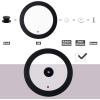 imageCAROTE 2 PCS Universal Silicone Lid for Pots Pans and Skillets Pot Lid With Heat Resistant Silicone Rim and Tempered Glass White6quot7quot8quotand 95quot10quot11quotBlack