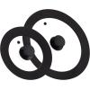 imageCAROTE 2 PCS Universal Silicone Lid for Pots Pans and Skillets Pot Lid With Heat Resistant Silicone Rim and Tempered Glass White6quot7quot8quotand 95quot10quot11quotBlack