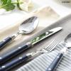 imageCAROTE 30Piece Silver set Stainless Steel Flatware Set with Blue Handles TripleRiveted ampamp Full Tang Design Kitchen Utensils Set Mirror Polished Durable Blue
