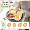 imageCAROTE Egg Pan Omelette Pan 4Cup Nonstick Granite Omelette Skillet  Pancake Pan and Healthy Egg Cooker Suitable for Gas Stove ampamp Induction Cookware Black4Cup Frying Pan