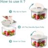 imageCAROTE Food Storage Containers with Lids 20 PCS BPAFree Plastic Food Storage Set Air Tight Kitchen and Pantry Organization Canisters for Lunch Meal Prepampamp Leftovers Sage GreenGreySage GreenGrey