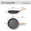imageCAROTE Nonstick Frying Pan SkilletNon Stick Granite Fry Pan Egg Pan Omelet Pans Stone Cookware Chefs Pan PFOA FreeInduction Compatible Brown 95quot11quotBlack