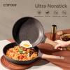 imageCAROTE Nonstick Frying Pan SkilletNon Stick Granite Fry Pan Egg Pan Omelet Pans Stone Cookware Chefs Pan PFOA FreeInduction Compatible Brown 95quot11quotBrown