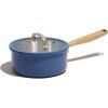 imageCAROTE 2Qt Stainless Steel Saucepan NonToxic Cookware with LidsOuter Ceramic LayerSmall Cooking Pot Even Heating Fits All StovesOven ampamp Dishwasher Safe PinkBlue
