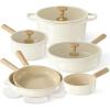 imageCAROTE Ceramic Pots and Pans Set 14pcs Cookware Set Nontoxic Healthy Non Stick Cooking Set with Frying Pans Set