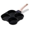 imageCAROTE Egg Pan Omelette Pan 4Cup Nonstick Granite Omelette Skillet  Pancake Pan and Healthy Egg Cooker Suitable for Gas Stove ampamp Induction Cookware BlackBlack