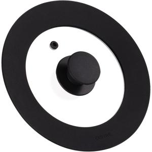 imageCAROTE 2 PCS Universal Silicone Lid for Pots Pans and Skillets Pot Lid With Heat Resistant Silicone Rim and Tempered Glass White6quot7quot8quotand 95quot10quot11quotBlack