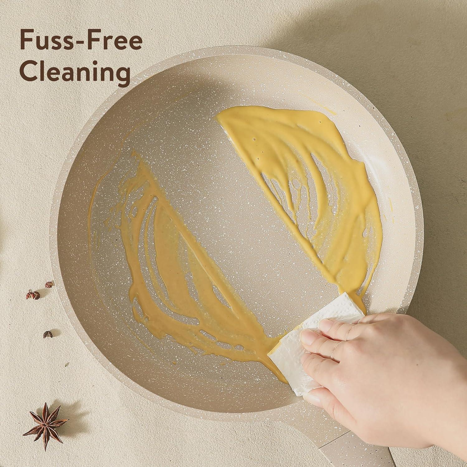 imageCAROTE Pots and Pans Set Nonstick Cookware Set Non Stick Induction Cookware Sets Kitchen Cooking Set with StayCool Handles 10 PieceTuape