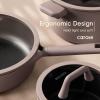 imageCAROTE 31PCS Pots and Pans Set Nonstick Cookware Set Kitchen Non Stick Induction Cookware Nontoxic Granite Cooking setPurple