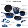 imageCAROTE 22pcs Pots and Pans Set Non Stick Nonstick Cookware Set DishwasherOvenFridge Safe Pots and Pans Removable Handle RV Oven Safe Cookware Induction Kitchen Set Blue22 Piece