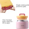 imageCAROTE Bento Box for Kids Lunch Box Kids with 8oz Thermos for Hot Food Lunch Container for Girls Boys 3 or 5 Compartments with 2 Removable Dividers BPA FreeLeak ProofDishwasher SafePink Orange