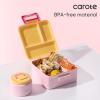imageCAROTE Bento Box for Kids Lunch Box Kids with 8oz Thermos for Hot Food Lunch Container for Girls Boys 3 or 5 Compartments with 2 Removable Dividers BPA FreeLeak ProofDishwasher SafePink Orange