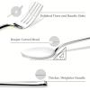 imageCAROTE 20 Pieces Silverware Set Flatware Cutlery Set for 4 1810 Stainless Steel Utensils Geometry Cutlery Dishwasher Safe for Home and Kitchen Party Wedding Gift Silver