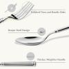 imageCAROTE 20 Pieces Silverware Set Flatware Cutlery Set for 4 1810 Stainless Steel Utensils Roma Holiday Cutlery Dishwasher Safe for Home and Kitchen Party Wedding Gift Silver