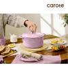 imageCAROTE 5QT Enameled Cast Iron Dutch Oven Pot with Lid HeavyDuty Dutch Ovens for Sourdough Bread Baking Braising Roasting Dual Handles Healthy ampamp NonToxic All Stovetop Compatible Oven Safe up to 500 F Macaron PinkMacaron Purple