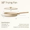 imageCAROTE 10 Frying Pan Set NonToxic PTFE amp PFOA Free Fry Pan amp Omelet Pan Compatible with Induction Ceramic Gas Cooktops