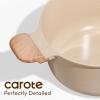 imageCAROTE 5 Qt Nonstick Stock Pot with Lid Soup Pot Ceramic 5 Quart Casserole with Lid Easy to Clean Non Stick Cooking Pot Cookware PFOA Free Ceramic Oatmeal
