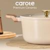 imageCAROTE 5 Qt Nonstick Stock Pot with Lid Soup Pot Ceramic 5 Quart Casserole with Lid Easy to Clean Non Stick Cooking Pot Cookware PFOA Free Ceramic Oatmeal