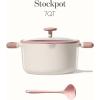 imageCAROTE 7QT Nonstick Stock Pot with Lid Ceramic Casserole with Ladle Nontoxic Kitchen Soup Pot Big Cooking Pots PFAS and PFOA Free7 QT