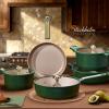 imageCAROTE Pots and Pans Set Non stick Cookware Set 31pcs NonStick Kitchen Set Induction Cookware Nontoxic Cooking Set GreenGreen