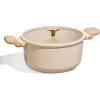 imageCAROTE 5 Qt Nonstick Stock Pot with Lid Soup Pot Ceramic 5 Quart Casserole with Lid Easy to Clean Non Stick Cooking Pot Cookware PFOA Free Ceramic Oatmeal
