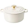 imageCAROTE Enameled Cast Iron Dutch Oven Pot with Lid 4 QT Dutch Ovens HeavyDuty Cast Iron Pot for Sourdough Bread Baking Braising Stews Roasting Healthy amp NonToxic Dual Handles All Stovetop Compatible Oven Safe up to 500 F Cream WhiteWhite