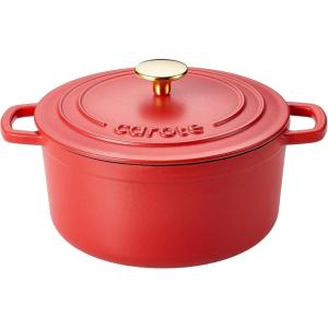 imageCAROTE Enameled Cast Iron Dutch Oven Pot with Lid 4 QT Dutch Ovens HeavyDuty Cast Iron Pot for Sourdough Bread Baking Braising Stews Roasting Healthy amp NonToxic Dual Handles All Stovetop Compatible Oven Safe up to 500 F Cream WhiteRed
