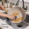 imageCAROTE 21 PCS Ceramic Cookware Set Pots and Pans Set Non Stick Pot and Pan Set with Frying Pan Induction Ready Cooking Set for Kitchen PFOSPFOAPFAS Free BrownBrown