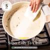 imageCAROTE 21 PCS Ceramic Cookware Set Pots and Pans Set Non Stick Pot and Pan Set with Frying Pan Induction Ready Cooking Set for Kitchen PFOSPFOAPFAS Free BrownCream White