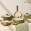 imageCAROTE 21pcs Cookware Set Nonstick Pots and Pans Set Ceramic Cookware Set Induction Cookware Non toxic Healthy Non Stick Kitchen Cooking Set PFAS PTFE FreeGreen