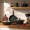 imageCAROTE 21pcs Cookware Set Nonstick Pots and Pans Set Ceramic Cookware Set Induction Cookware Non toxic Healthy Non Stick Kitchen Cooking Set PFAS PTFE FreeBlack