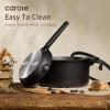 imageCAROTE 28PCS Pots and Pans Set Nonstick Cookware Set Kitchen Non Stick Induction Titanium Cookware Nontoxic Granite Cooking set PFOA Free BlackBlack