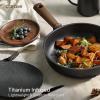 imageCAROTE Pots and Pans Set Non Stick 21PCS Cookware Set with Strainer Lid Induction Cooking Set with Kitchen Utensils Dark GreenBlack