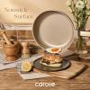 imageCAROTE Pots and Pans Set Nonstick 16pcs Cookware Set Nonstick NonToxic amp PFOAampPFOSFree Dishwasher RVCamping Cookware Set Cooking Pots with Lids BrownBrown