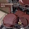 imageCAROTE Pots and Pans Set Nonstick 16pcs Cookware Set Nonstick NonToxic amp PFOAampPFOSFree Dishwasher RVCamping Cookware Set Cooking Pots with Lids BrownWine Red