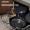 imageCAROTE Pots and Pans Set Nonstick 16pcs Cookware Set Nonstick NonToxic amp PFOAampPFOSFree Dishwasher RVCamping Cookware Set Cooking Pots with Lids BrownCharcoal Black