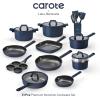 imageCAROTE 31PCS Pots and Pans Set Nonstick Cookware Set Kitchen Non Stick Induction Titanium Cookware Nontoxic Granite Cooking set PFOA FreeBlue