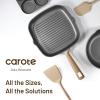 imageCAROTE 31PCS Pots and Pans Set Nonstick Cookware Set Kitchen Non Stick Induction Titanium Cookware Nontoxic Granite Cooking set PFOA FreeBrown