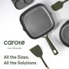 imageCAROTE 31PCS Pots and Pans Set Nonstick Cookware Set Kitchen Non Stick Induction Titanium Cookware Nontoxic Granite Cooking set PFOA FreeGreen