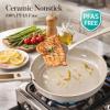 imageCAROTE 18Pcs Ceramic Cookware Set with Detachable Handle Pots and Pans Set Non Stick Non Toxic Cookware Set Removable Handles Induction Kitchen Cookware Sets DishwasherOven SafeBronze