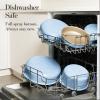 imageCAROTE 18Pcs Ceramic Cookware Set with Detachable Handle Pots and Pans Set Non Stick Non Toxic Cookware Set Removable Handles Induction Kitchen Cookware Sets DishwasherOven SafeBlue