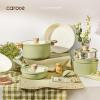 imageCAROTE 25Piece Ceramic Cookware Set Nonstick Pots and Pans Set with Detachable Handle NonToxic Kitchen Cooking Set Dishwasher amp Oven Safe Induction Compatible PFAS Free GreenGreen