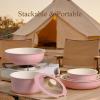 imageCAROTE Pots and Pans Set Nonstick Cookware Set Detachable Handle 19pcs Induction Kitchen Cookware Sets Non Stick with Removable Handle RV Cookware Set Oven Safe PinkPink