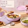 imageCAROTE Pots and Pans Set Nonstick Cookware Set Detachable Handle 19pcs Induction Kitchen Cookware Sets Non Stick with Removable Handle RV Cookware Set Oven Safe PinkPurple