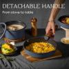 imageCAROTE 30Piece Titanium Cookware Set Nonstick Pots and Pans Set with Detachable Handle RV Kitchen Cooking Set Camping Use Induction Compatible Dishwasher amp Oven Safe